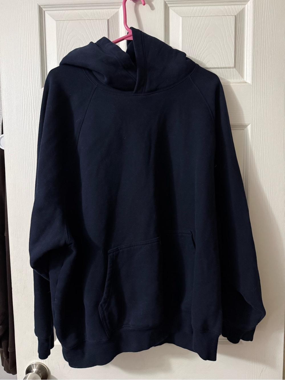 Aritzia Mega Fit Navy Blue Hooded Pullover Sweatshirt - Womens XLarge